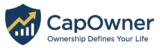 CapOwner logo with shield, upward arrow, and bar chart symbolizing ownership, financial growth, and security. Tagline: Ownership Defines Your Life.